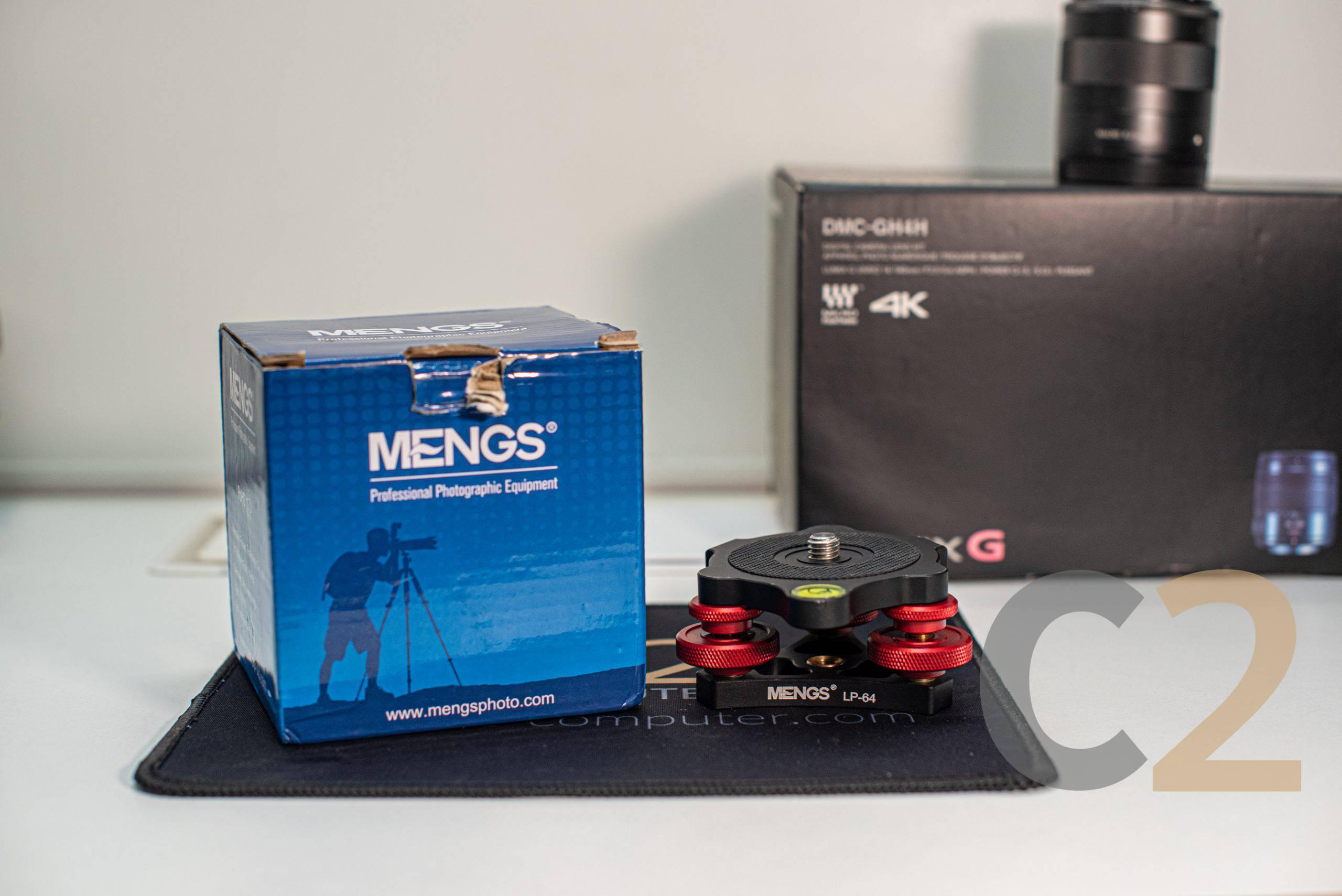 【特價一台二手】MENGS LP-64 鋁合金三腳架雲台 水平雲台 調節盤 微調 3/8螺絲 水平儀 承載15公斤 80% NEW - C2 Computer メイン画像