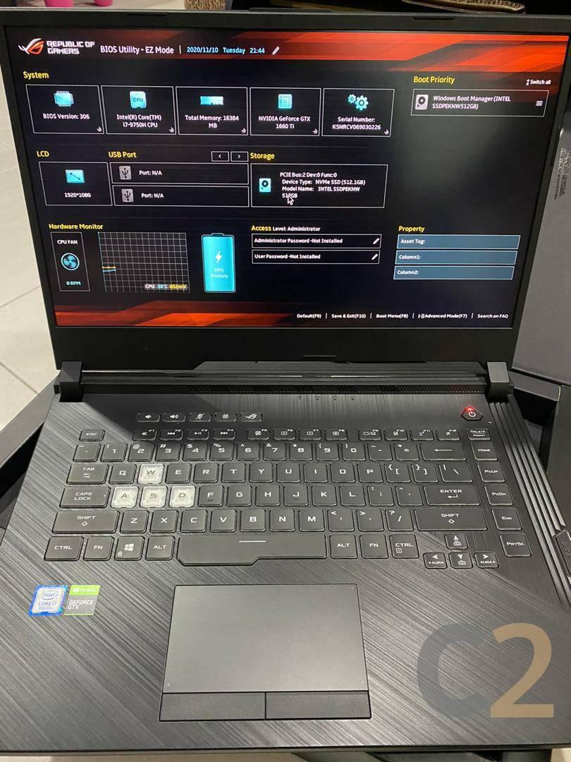 (USED) ASUS ROG Strix G531GU i5-9300H 4G 128-SSD NA GTX 1660 Ti 6GB 15.6inch 1920x1080 Gaming Laptop 95% - C2 Computer Hauptbild