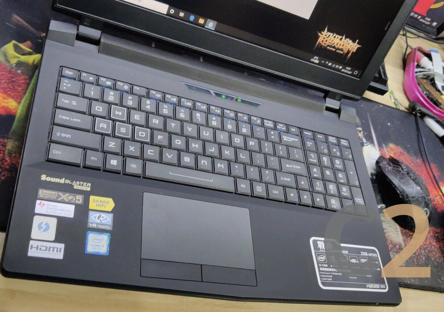 (USED) HASEE ZX8 i5-7400 4G NA 500G GTX 1070 8G 15.5inch 1920x1080 Gaming Laptop 95% - C2 Computer 主圖
