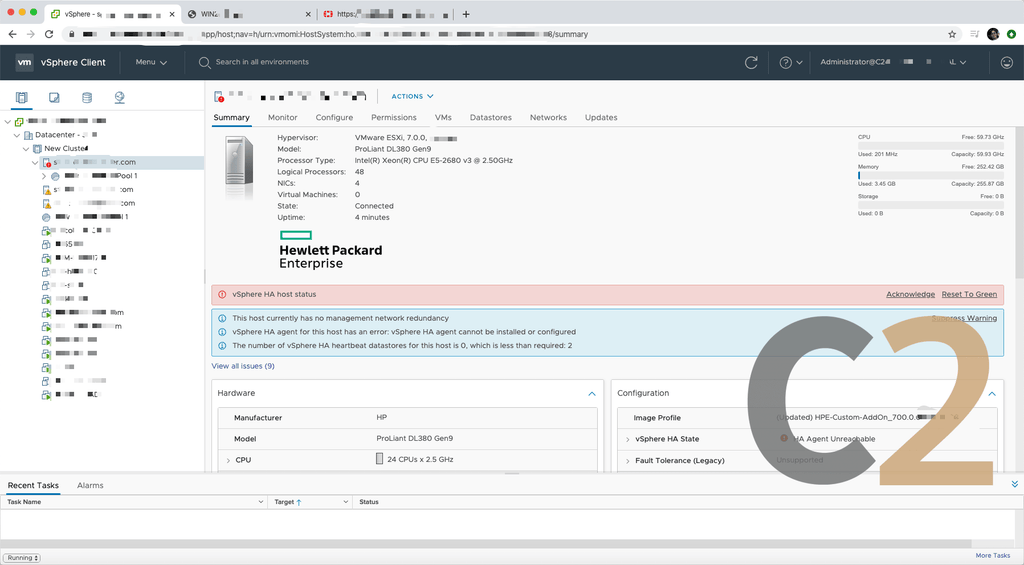 (特價一台)(USED) HPE DL380 G9 Gen9 SFF XEON E5-2680 v3 x 2 HPE ORIGINAL ECC 32G DDR4 2133p x 8 = 256G -全新- EXOS 2.4T 12Gbps SAS 2.5inch x 11 P840 4G RAID iLO Adv. DUAL 800W PSU 90%NEW - C2 Computer
