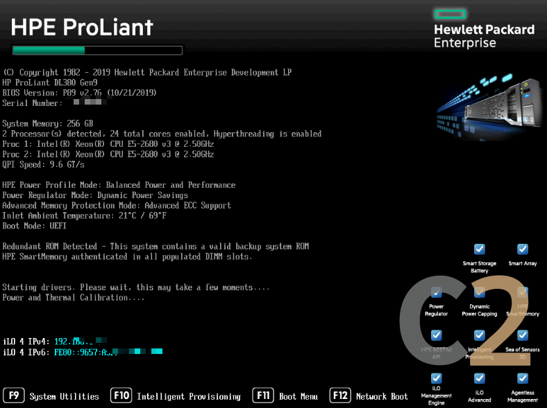 (特價一台)(USED) HPE DL380 G9 Gen9 SFF XEON E5-2680 v3 x 2 HPE ORIGINAL ECC 32G DDR4 2133p x 8 = 256G -全新- EXOS 2.4T 12Gbps SAS 2.5inch x 11 P840 4G RAID iLO Adv. DUAL 800W PSU 90%NEW - C2 Computer