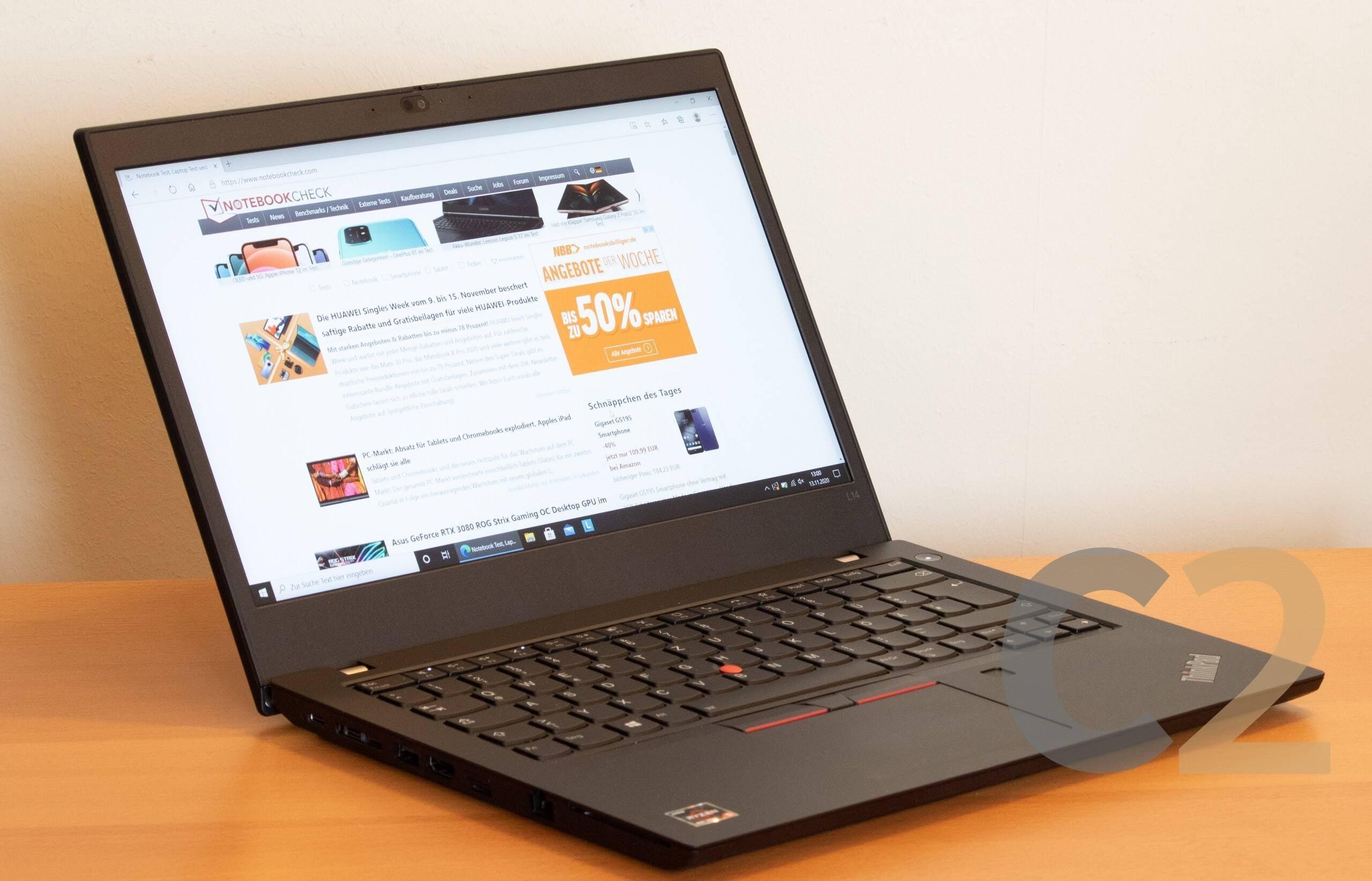 (USED) LENOVO ThinkPad L14 R5-4650U PRO 4G 128-SSD NA AMD Radeon Graphics 14inch 1920x1080 Business Laptop 95% - C2 Computer Main image