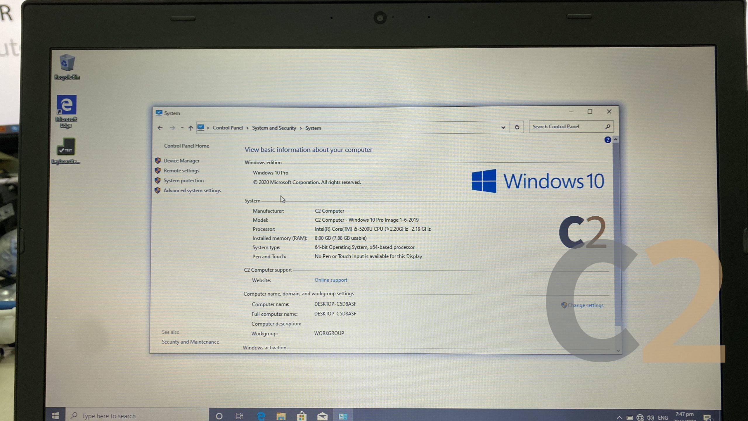 (USED) LENOVO Thinkpad T450 i5-5300U 4G NA 500G HD 5500 14inch 1920x1080 Business Laptop 95% - C2 Computer