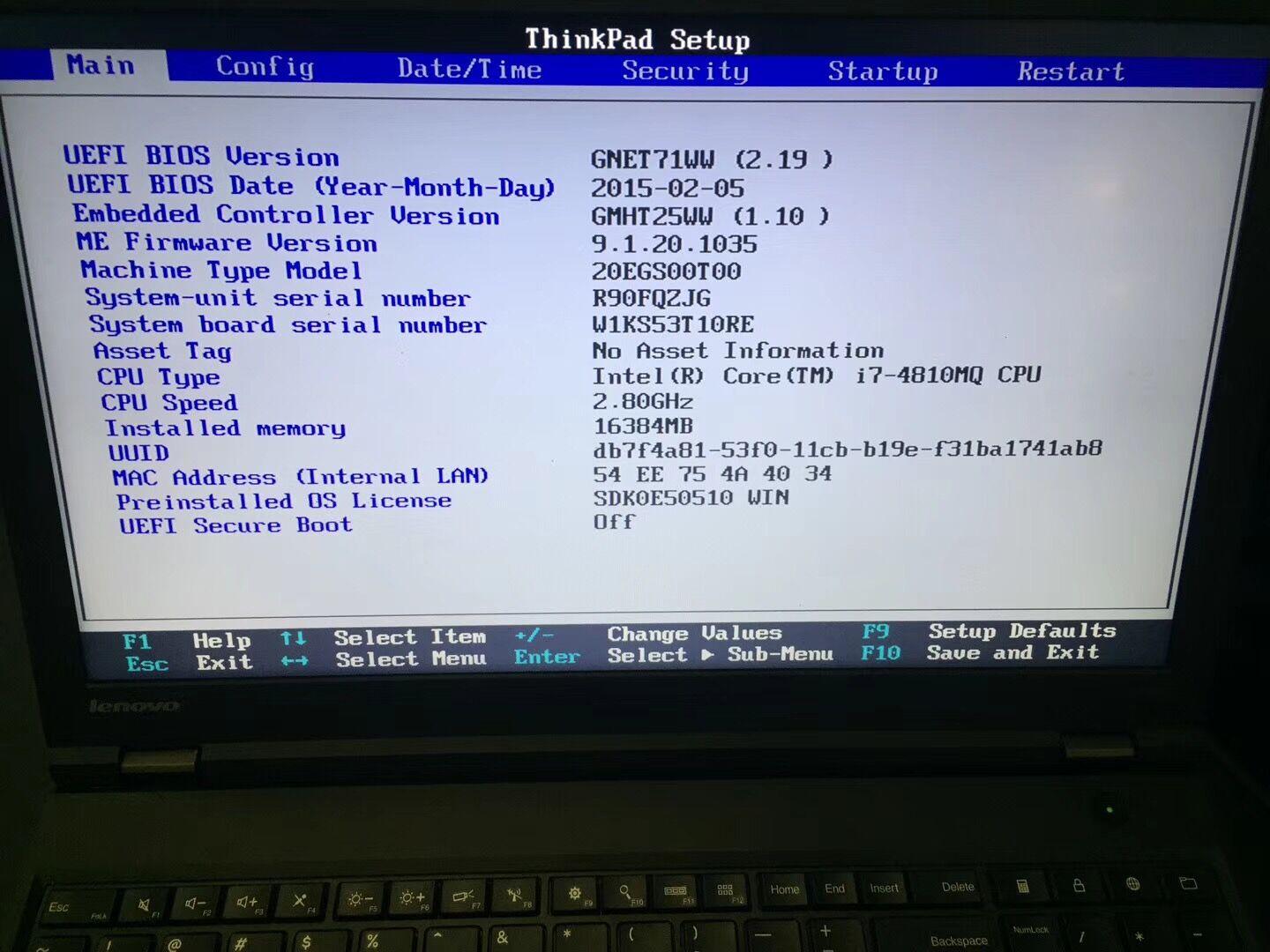 (중고) LENOVO ThinkPad W541 i7-4810MQ 4G NA 500G QUADRO K1100M 2G 15.6인치 2880x1620 모바일 워크스테이션 95% 서브 이미지