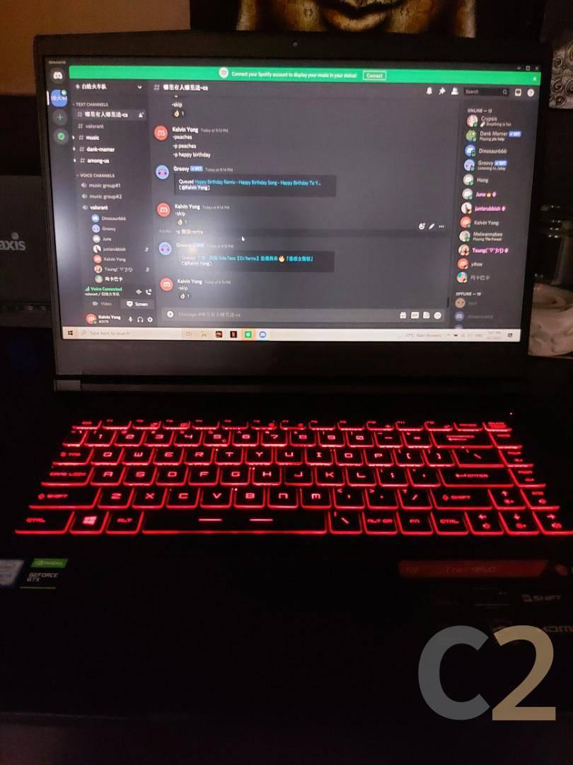 (USED) MSI GF63 9RCX i5-9300H 4G 128-SSD NA GTX 1050 Ti 4GB 15.6inch 1920x1080 Gaming Laptop 95% Secondary image