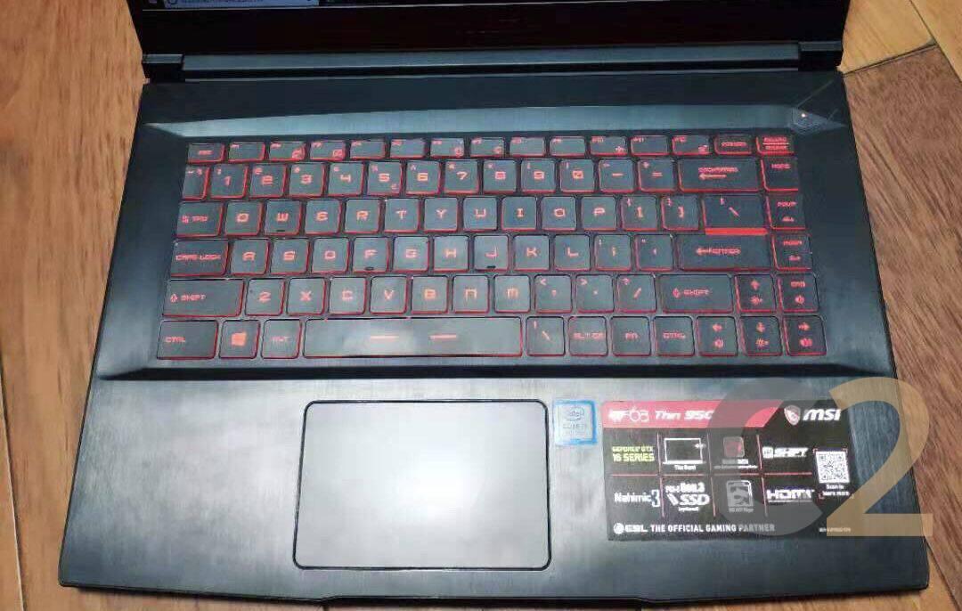 (USED) MSI GF63 I7-9750H 4G NA 500G GTX 1650 4G 15.5inch 1920x1080 Gaming Laptop 95% Secondary image