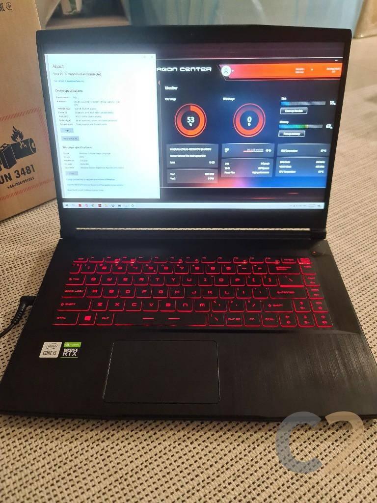 (USED) MSI GF65 i7-10750H 4G 128-SSD NA RTX 3060 6GB 15.6inch 1920x1080 Gaming Laptop 95% - C2 Computer Main image