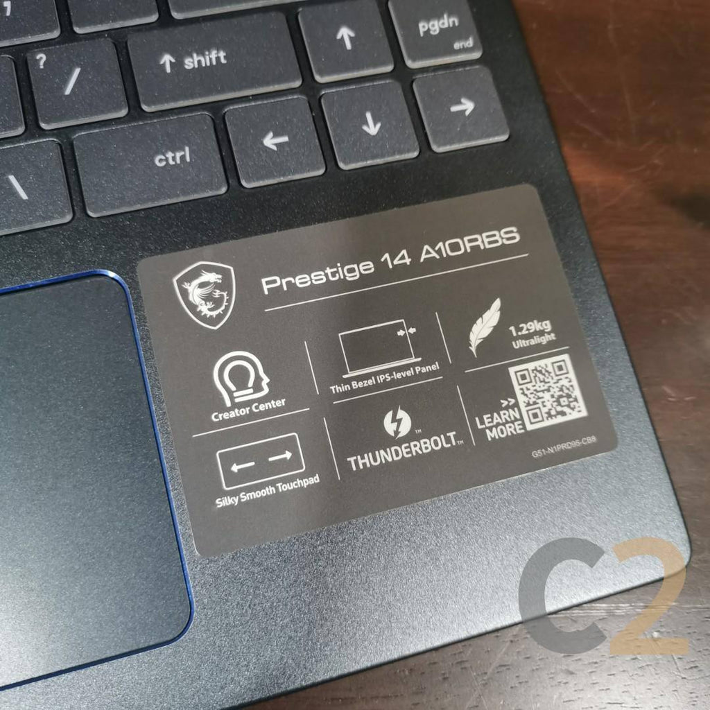 (USED) MSI Prestige 14 i7-1185G7 4G 128-SSD NA GTX 1650 Max-Q 4GB 14inch 4K Gaming Laptop 95% - C2 Computer