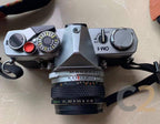 (USED)奧林巴斯/OLYMPUS OM-1 連 (18mm) 復古手動膠片機 收藏品 旅行 Camera 95% NEW（黑/粉） - C2 Computer