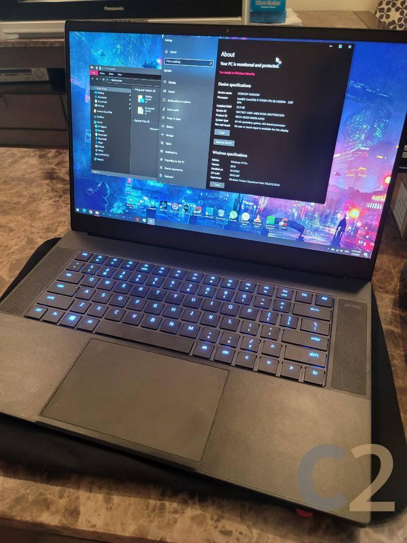 (USED) RAZER Blade 15 2019 i7-9750H 4G 128-SSD NA GTX 1660 Ti 6GB 15.6inch 1920x1080 144Hz Gaming Laptop 95% - C2 Computer 主圖